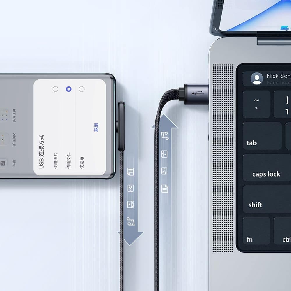Mcdodo - Data Καλώδιο (ca-3340) - Usb-C To Usb-A, 90 Degree Design, 100w, Led Indicator, 1.2m - Black 5