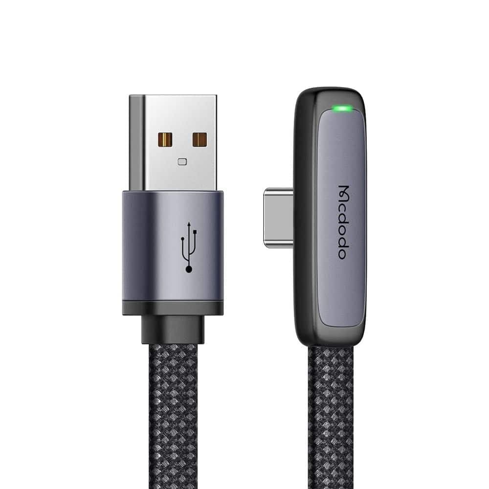Mcdodo - Data Καλώδιο (ca-3340) - Usb-C To Usb-A, 90 Degree Design, 100w, Led Indicator, 1.2m - Black 1
