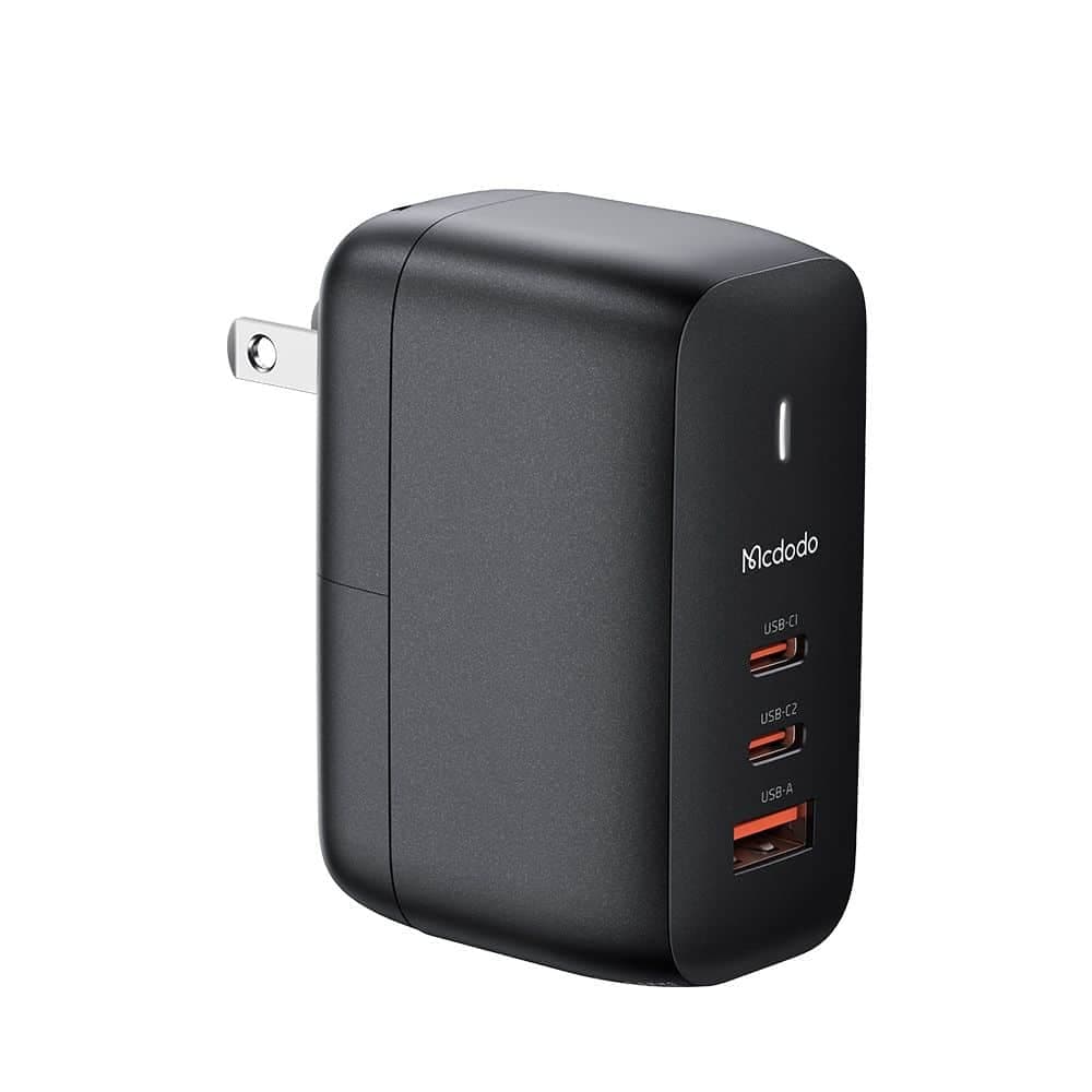 Mcdodo - Travel Adapter Mecha Series (ch-8442) - Καλώδιο Included, Uk/us/eu Plugs, 65w, 2x Type-C, Usb-A - Black 2