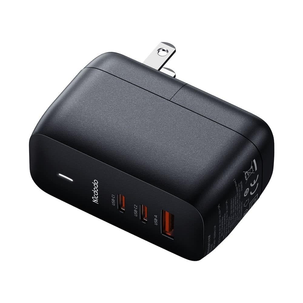 Mcdodo - Travel Adapter Mecha Series (ch-8442) - Καλώδιο Included, Uk/us/eu Plugs, 65w, 2x Type-C, Usb-A - Black 3