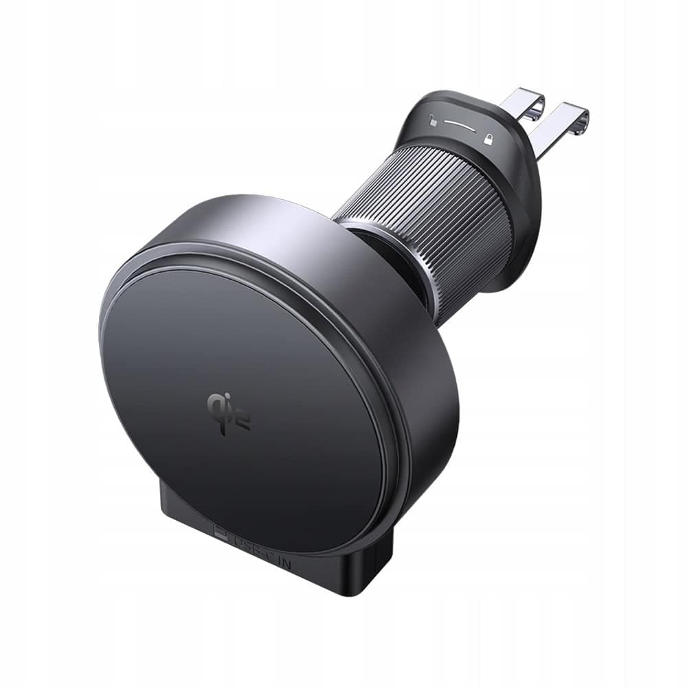 Mcdodo - Car Holder With Wireless Charging (ch-0090) - For Air Vent, 15w, Qi2, Built-In Retractable Καλώδιο - Black 2