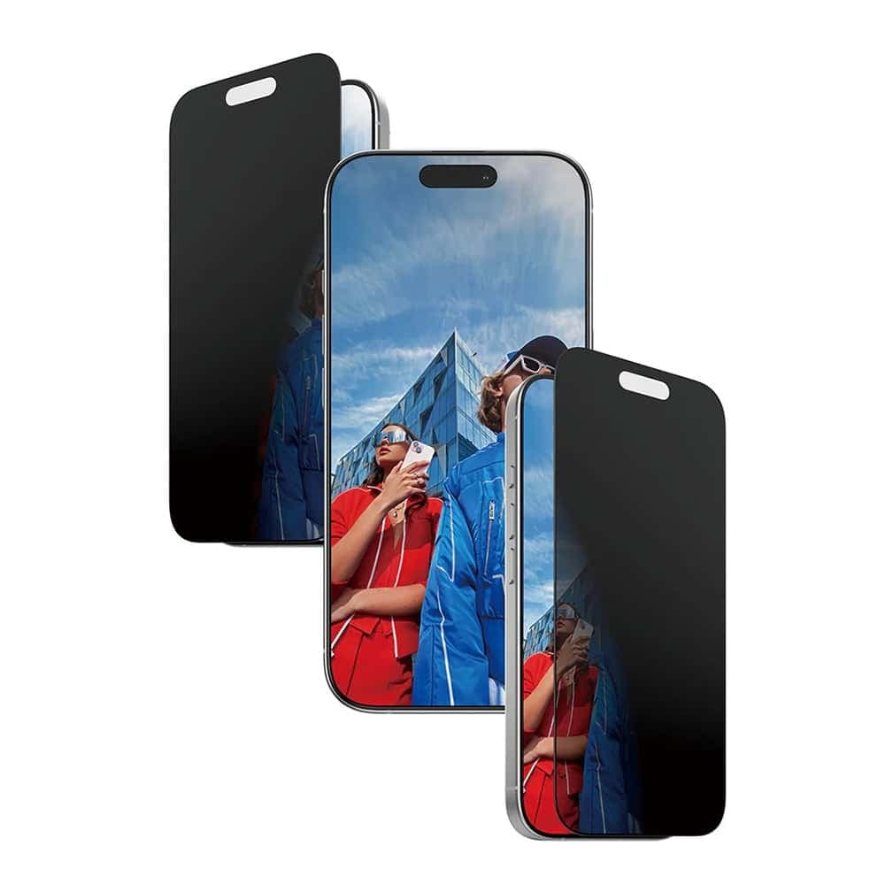Panzerglass® - Ultra-Wide Fit 2-Way Privacy Screen Protector W. Easyaligner - iPhone 17 / iPhone 16 Pro - Black 4