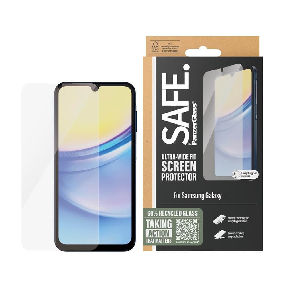 Panzerglass® - Safe. Ultra-Wide Fit Screen Protector - Samsung Galaxy A16 4g / A16 5g - Clear