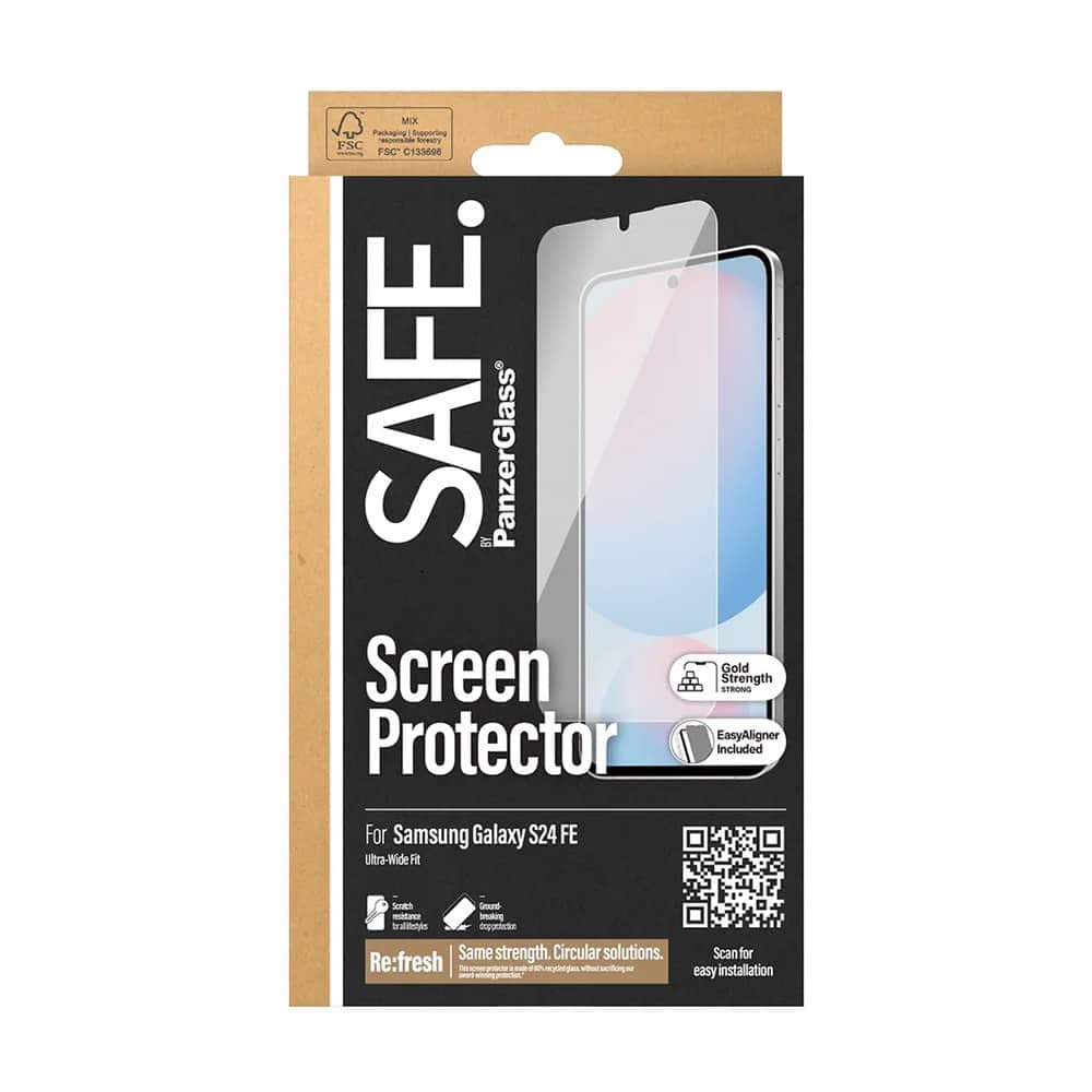 Panzerglass® - Safe. Ultra-Wide Fit Screen Protector W. Aligner - Samsung Galaxy S24 Fe - Clear 7