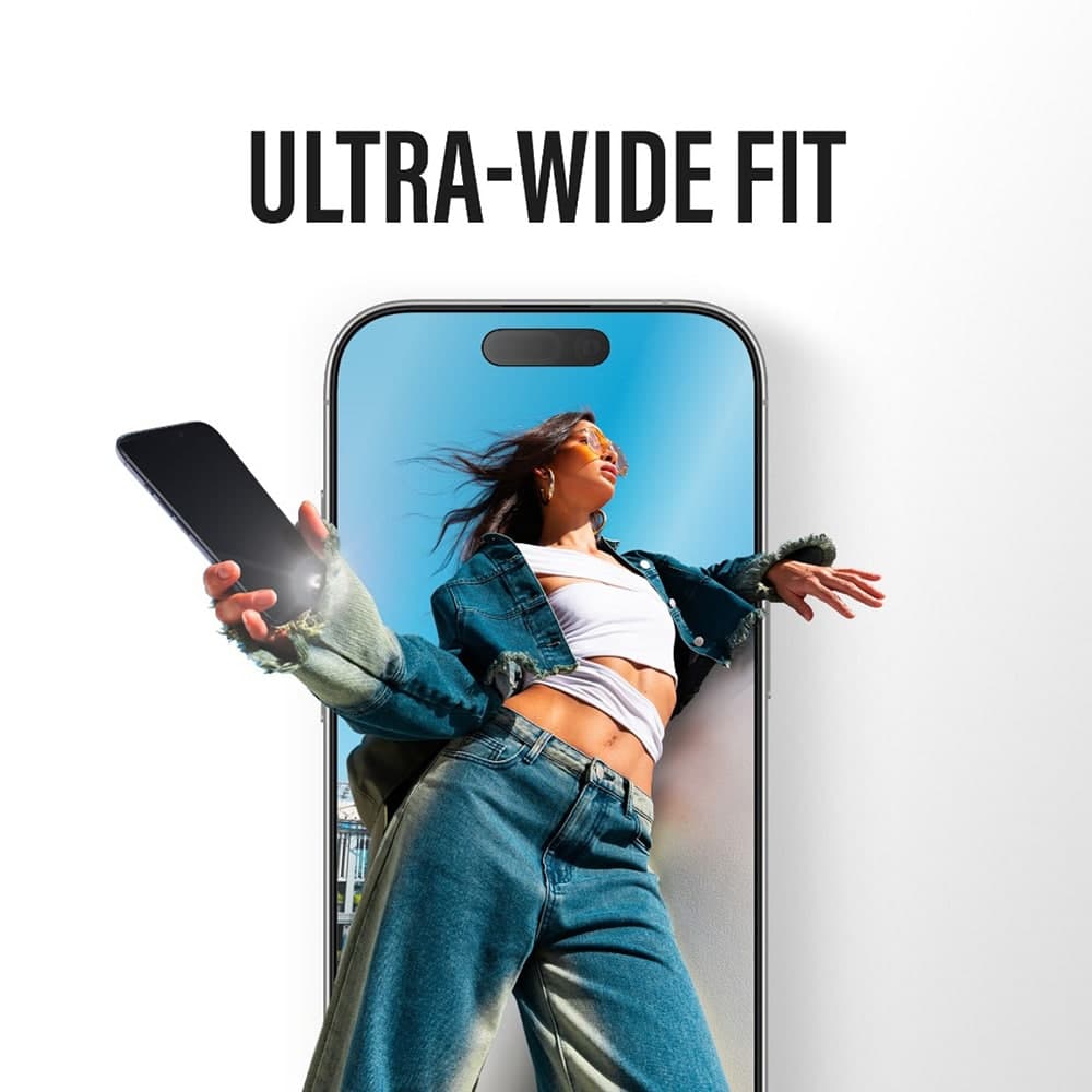 Panzerglass® - Ultra-Wide Fit Stealth Screen Protector W. Fastfit In-A-Box - iPhone 17 / iPhone 16 Pro - Black 4