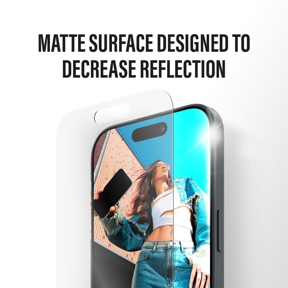 Panzerglass® - Anti-Reflective Armor Screen Protector W. Easyaligner - iPhone 17 Pro Max - Matte Clear 7