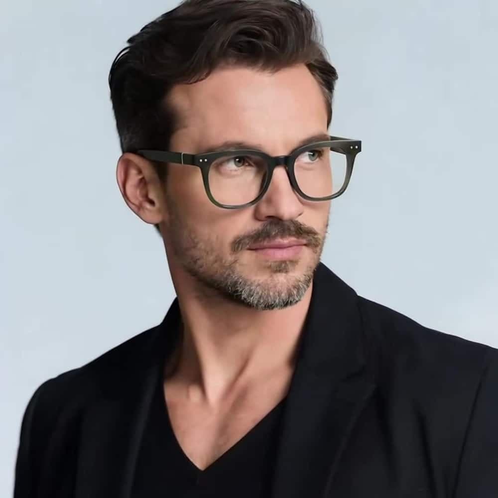 Techsuit - Anti-Blue Light Glasses Reflex Pc (2229) - For Men, Round, Tr90&metal Frame, Ac Lens - Transparent/gray 6