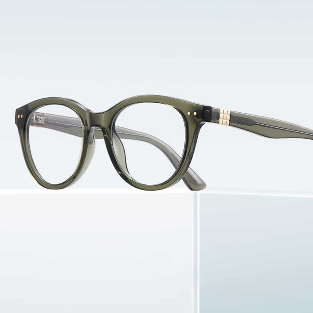 Techsuit - Anti-Blue Light Glasses Reflex Pc (2231) - Round, Tr90&metal Frame, Ac Lens - Transparent/blue 4