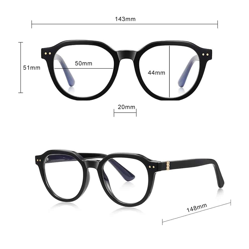Techsuit - Anti-Blue Light Glasses Reflex Pc (2228) - Round, Tr90&metal Frame, Ac Lens - Transparent/brown 7
