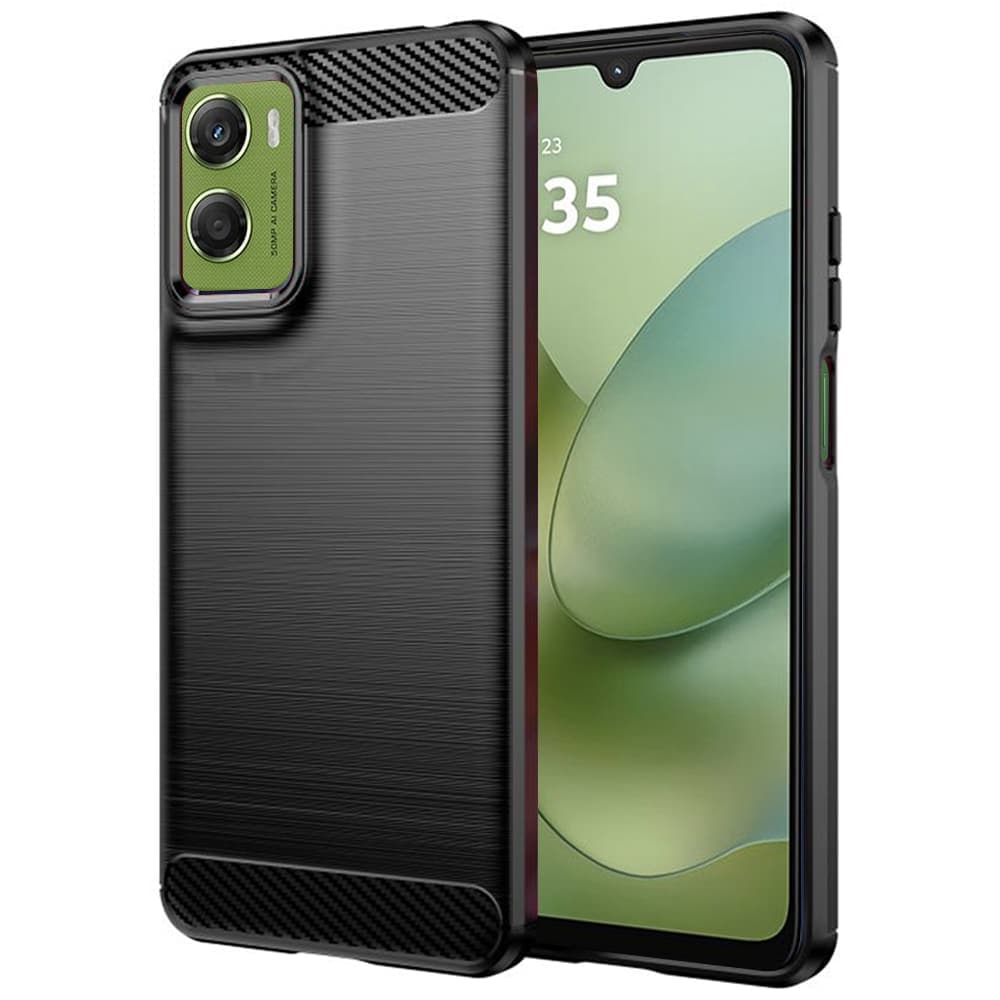 Techsuit Carbon Silicone - θήκη για Motorola Moto G06 / Power - Μαύρο