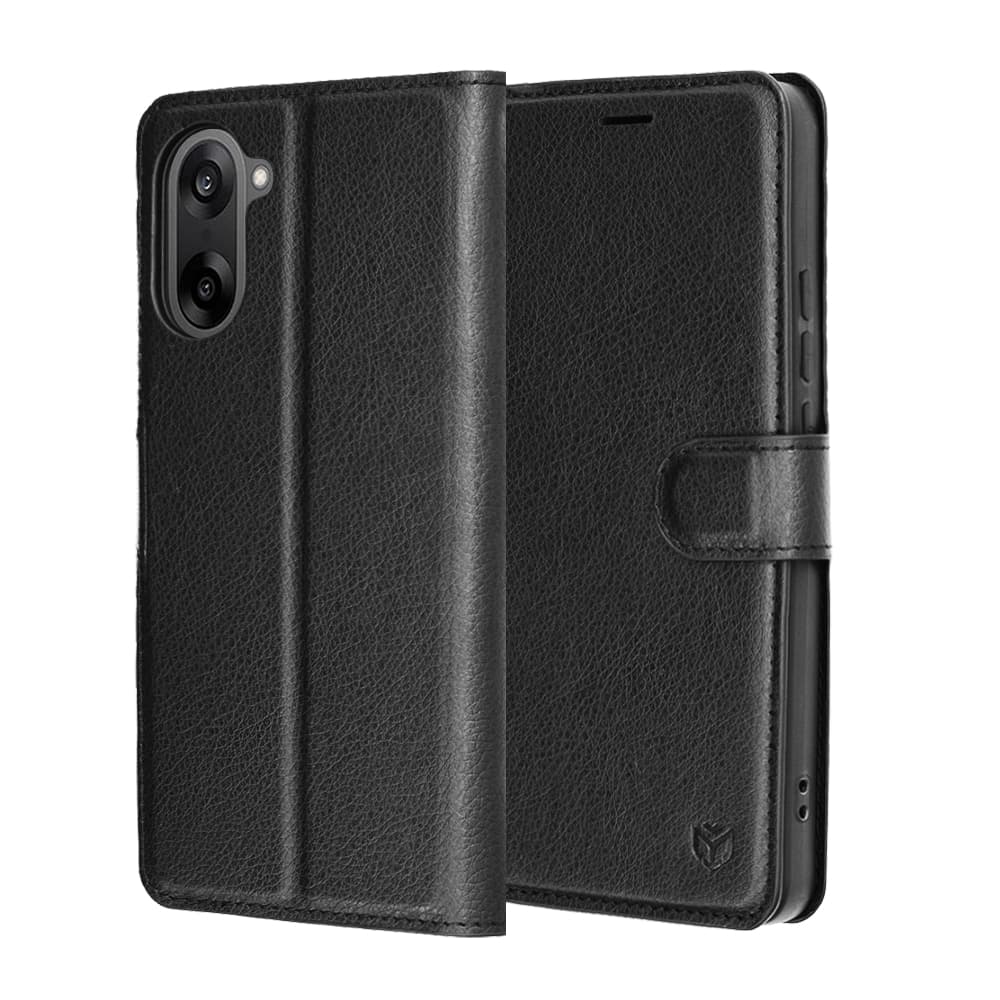 Techsuit Leather Folio - θήκη για Oneplus Nord CE5 - Μαύρο