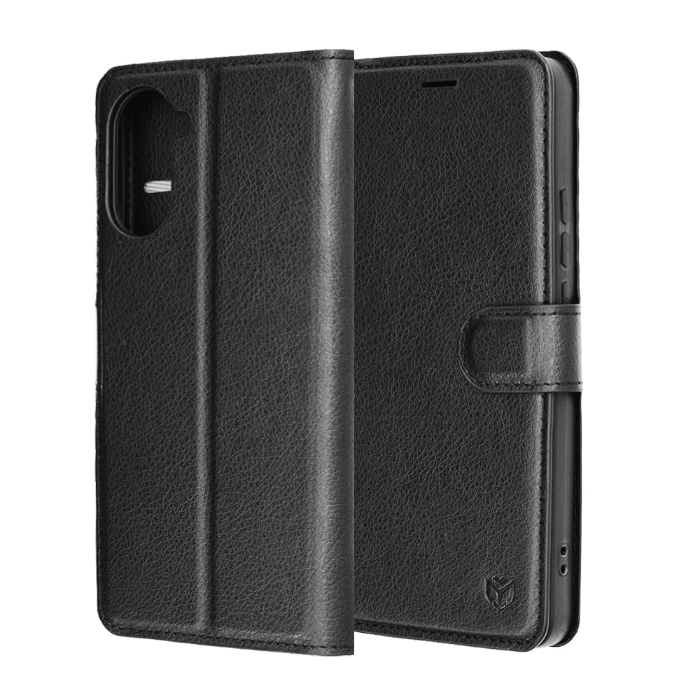 Techsuit Leather Folio - θήκη για Oneplus Nord CE5 - Μαύρο 6