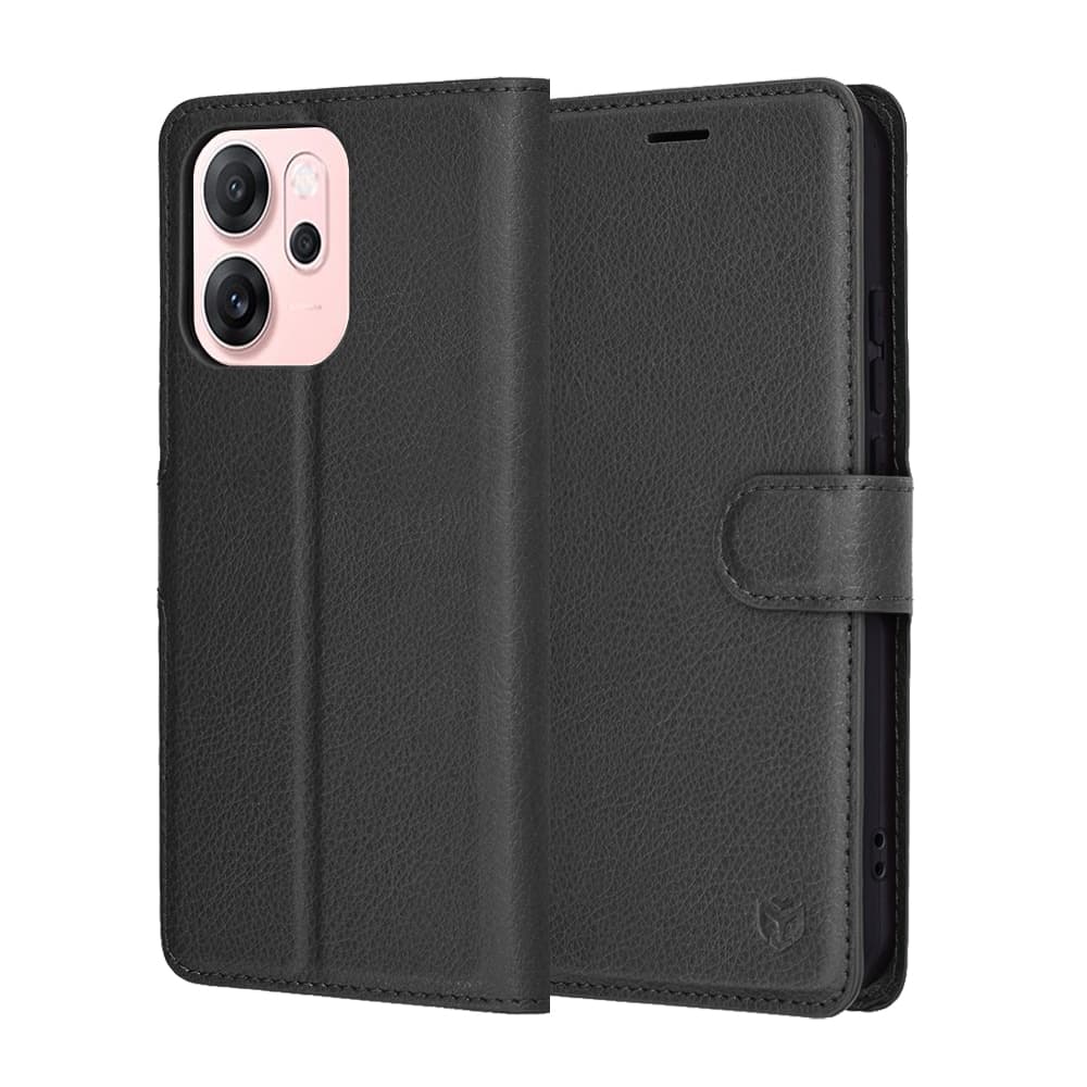Techsuit Leather Folio - θήκη για Oppo Reno14 / F FS 5G - Μαύρο