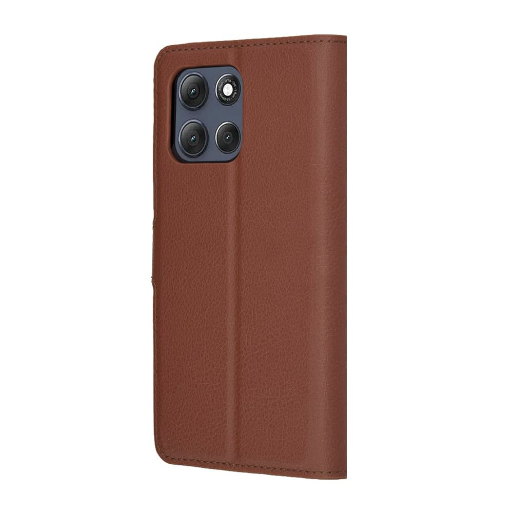 Techsuit Leather Folio - θήκη για Motorola Moto G86 Power - Καφέ 5