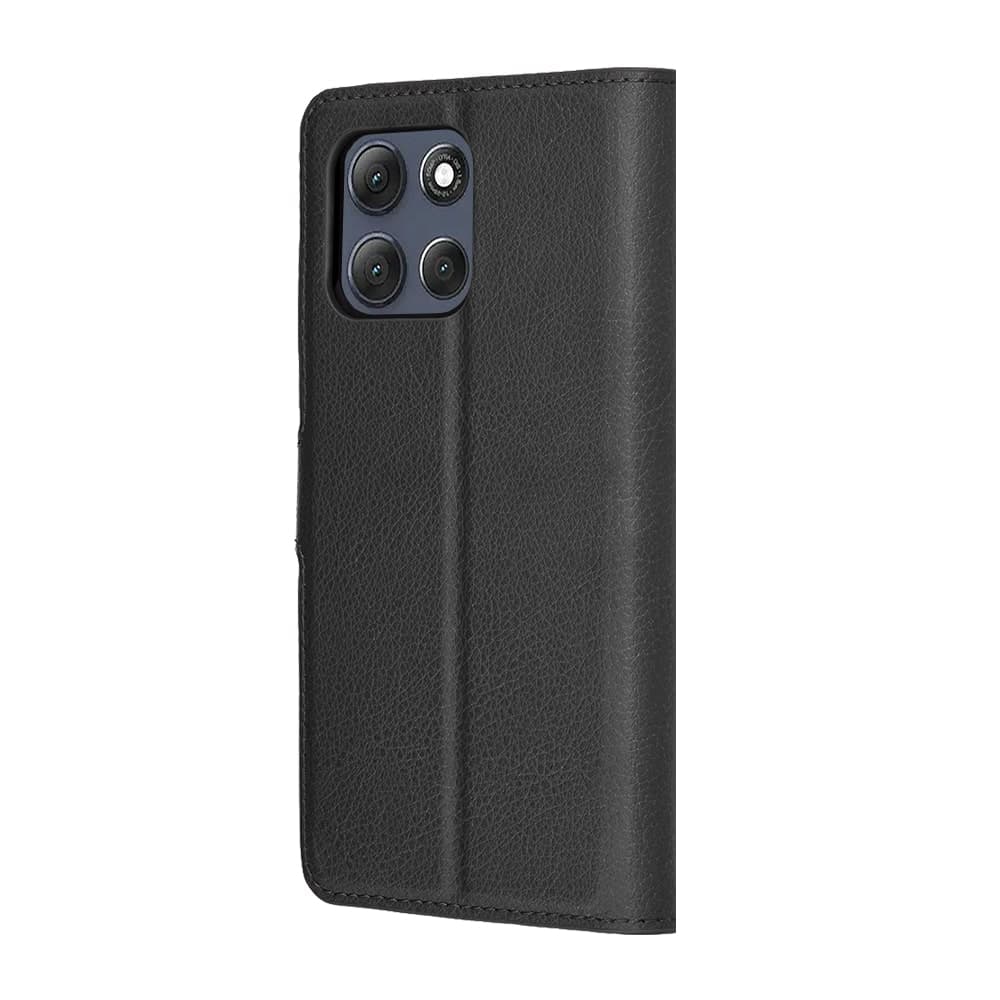 Techsuit Leather Folio - θήκη για Motorola Moto G86 Power - Μαύρο 5
