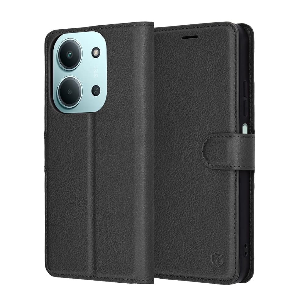 Techsuit Leather Folio - θήκη για Xiaomi Redmi 15C - Μαύρο
