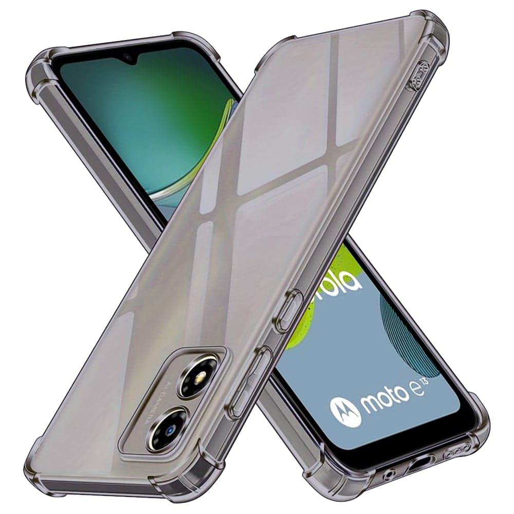 Techsuit Shockproof Clear Silicone - θήκη για Motorola Moto E13 - Μαύρο