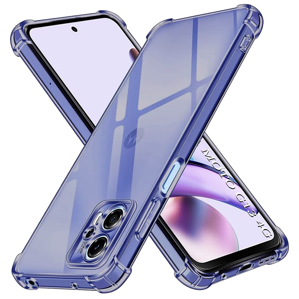 Techsuit Shockproof Clear Silicone - θήκη για Motorola Moto G13 - Μαύρο