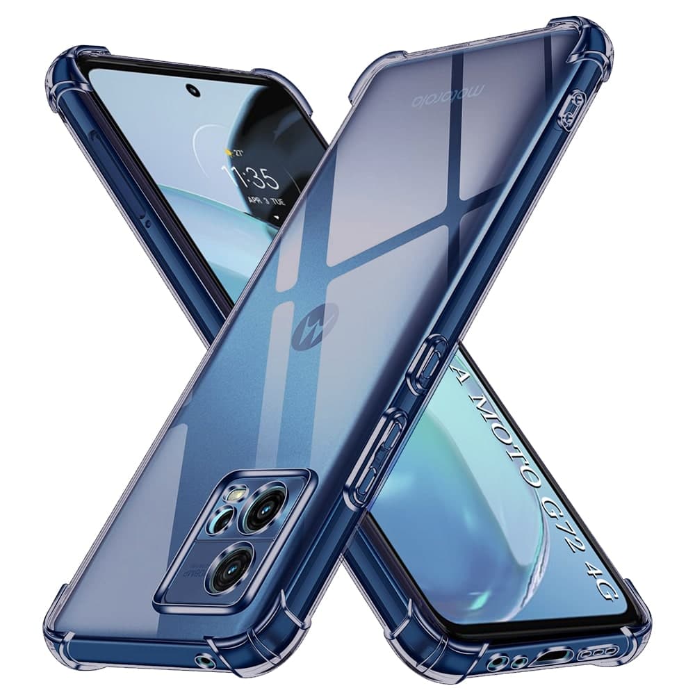 Techsuit Shockproof Clear Silicone - θήκη για Motorola Moto G72 - Μαύρο
