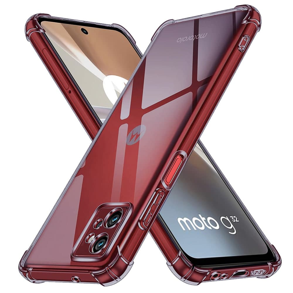 Techsuit Shockproof Clear Silicone - θήκη για Motorola Moto G32 - Μαύρο