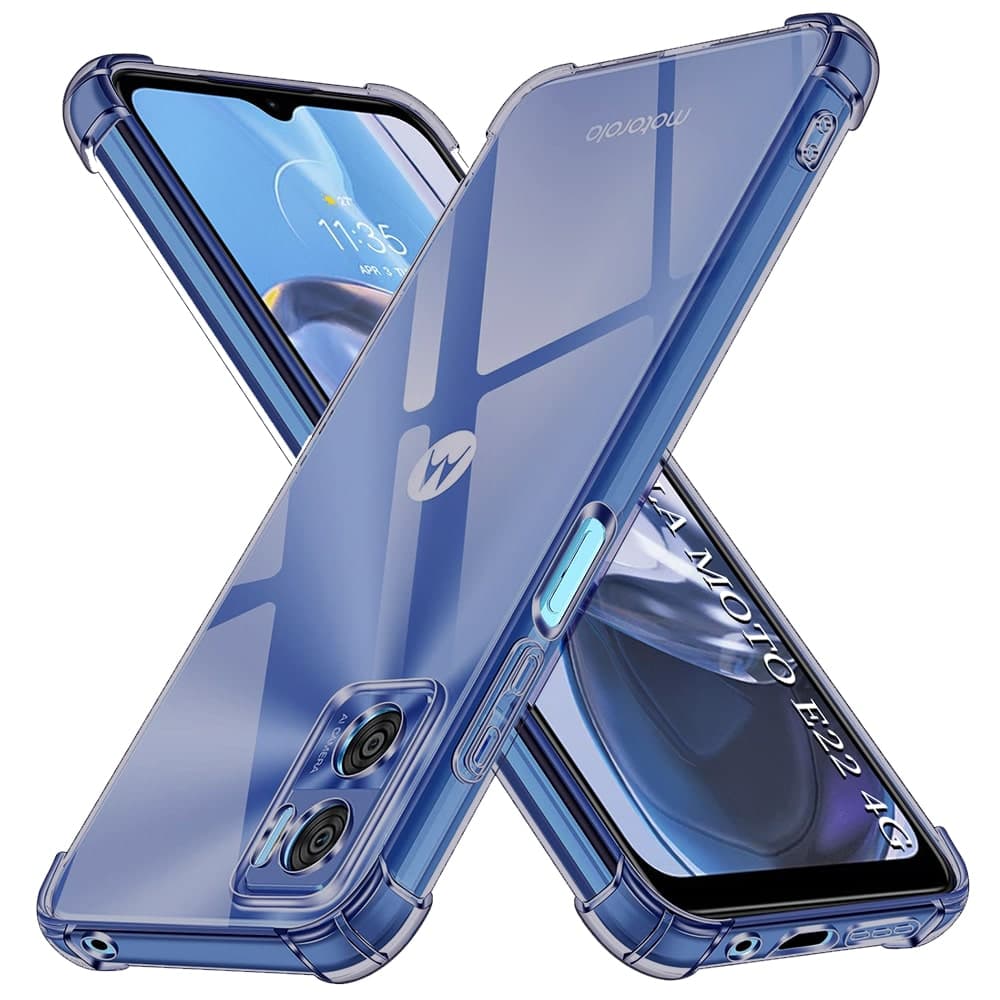 Techsuit Shockproof Clear Silicone - θήκη για Motorola Moto E22 - Μαύρο