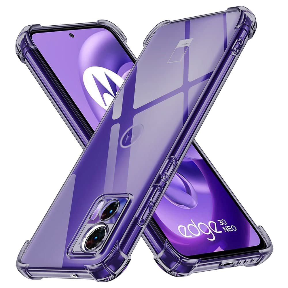 Techsuit Shockproof Clear Silicone - θήκη για Motorola Edge 30 Neo - Μαύρο