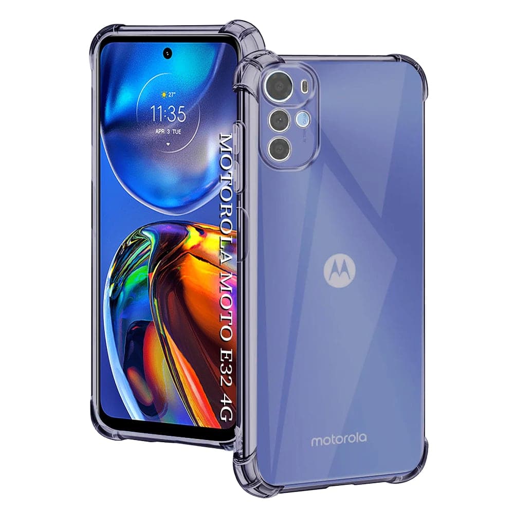 Techsuit Shockproof Clear Silicone - θήκη για Motorola Moto E32 - Μαύρο