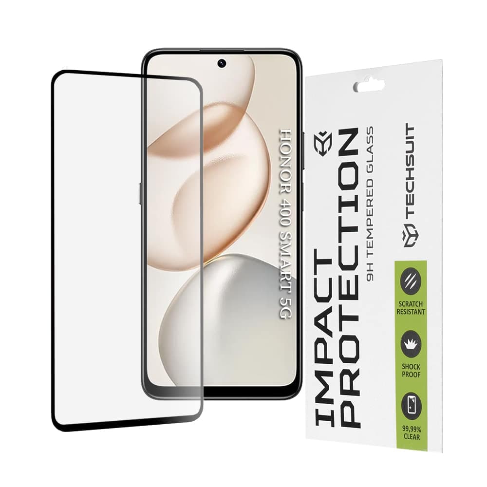 Techsuit - Γυαλί Πλήρως Κολλητό / Full Glue Glass - Honor 400 Smart 5g / 400 Smart 4g / 200 Smart / 90 Smart / X7d 4g / X7b 4g / X7b 5g / X7c - Μαύρο