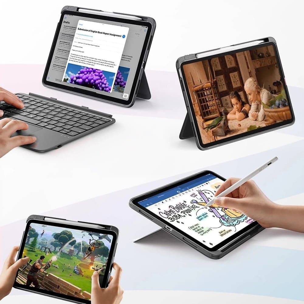 ESR - Flex Keyboard Case - iPad Air 4 (2020) / Air 5 (2022) / Air 11 (2024) / Air 11 (2025) - Dark Gray 9