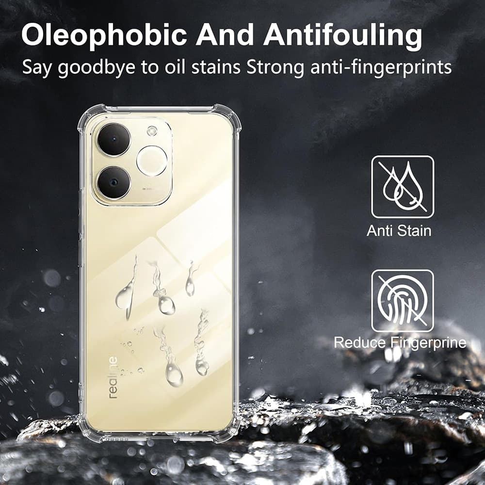 Techsuit Shockproof Clear Silicone - θήκη για Realme Note 70T - Διάφανο 3