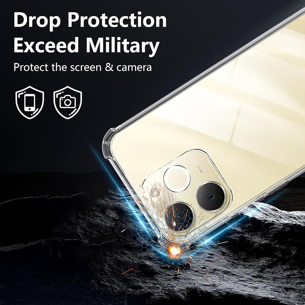 Techsuit Shockproof Clear Silicone - θήκη για Realme Note 70T - Διάφανο 6