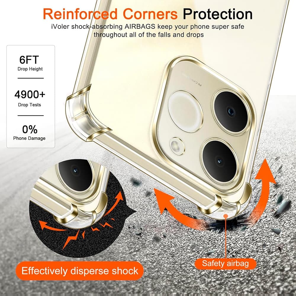 Techsuit Shockproof Clear Silicone - θήκη για Realme Note 70T - Διάφανο 4