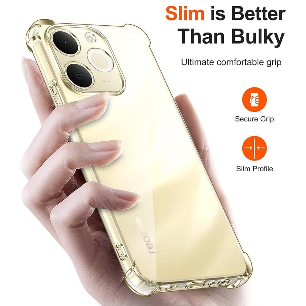 Techsuit Shockproof Clear Silicone - θήκη για Realme Note 70T - Διάφανο 2