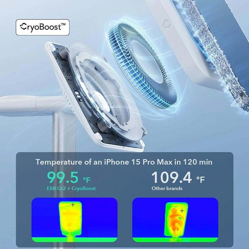 ESR - Cryoboost Charging Station (2c5880861) - για Apple Devices, With Adapter, Detachable Watch Charger, Qi2.2, 35w - Black 6