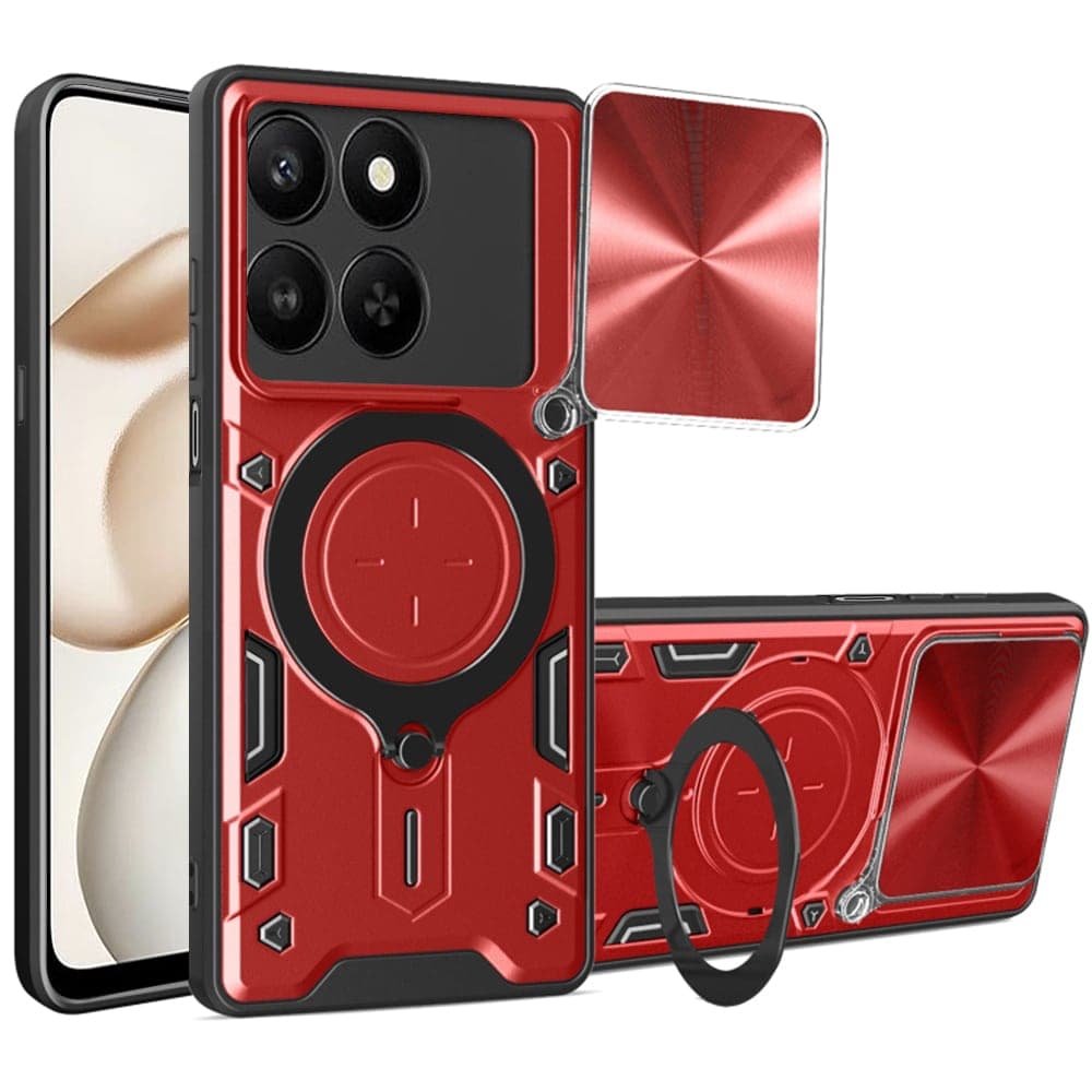 Techsuit CamGuard Pro - θήκη για Honor 400 Smart / 4G X7d - Κόκκινο