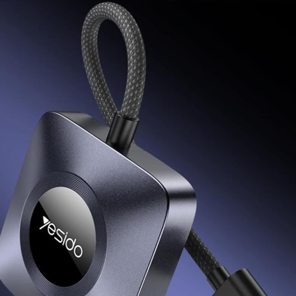 Yesido - Ασύρματος Αντάπτορας Carplay (km23) - Με Καλώδιο USB Σε Type-C, Bluetooth V5.0, 1080p - Γκρι 2