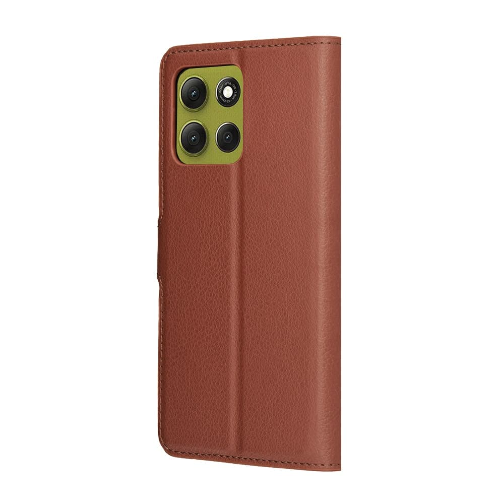 Techsuit Leather Folio - θήκη για Motorola Moto G86 - Καφέ 5