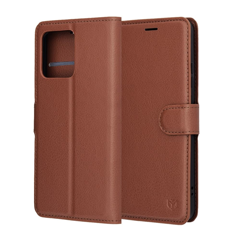 Techsuit Leather Folio - θήκη για Motorola Moto G86 - Καφέ 6