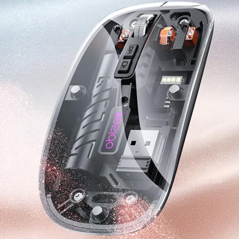 Yesido - Ασύρ Mata Mouse (kb29) - Σύνδεση Type-C, Bt + 2.4g, 800/1200/1600dpi, 400mah - Μαύρο 2