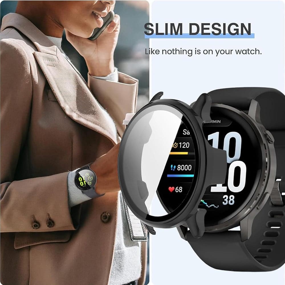 Techsuit - Defense360 Pro + Προστατευτικό Οθόνης - Garmin Venu 4 41mm - Μαύρο 7