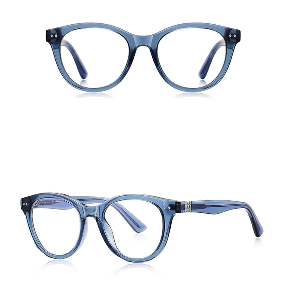 Techsuit - Anti-Blue Light Glasses Reflex Pc (2231) - Round, Tr90&metal Frame, Ac Lens - Transparent/blue 2