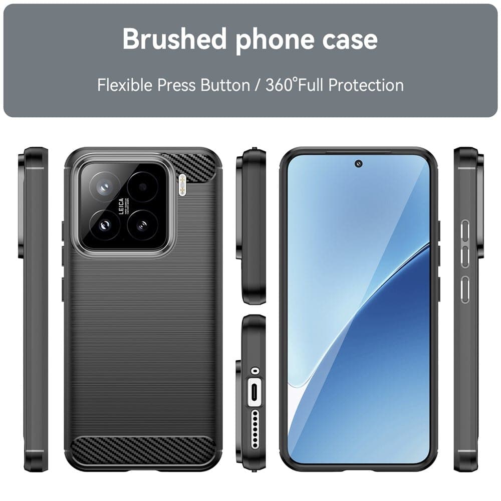 Techsuit Carbon Silicone - θήκη για Oppo A6 Pro 4G - Μαύρο 6