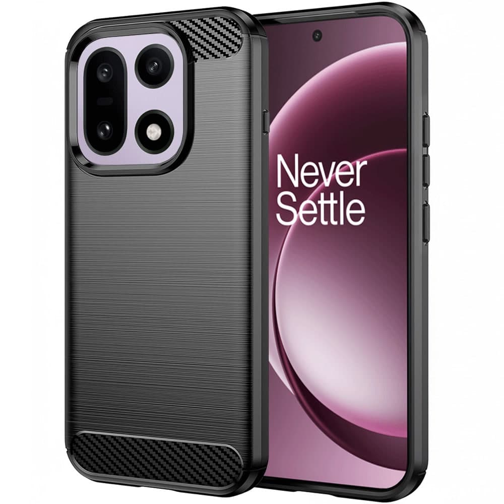Techsuit Carbon Silicone - θήκη για Oneplus 15 - Μαύρο
