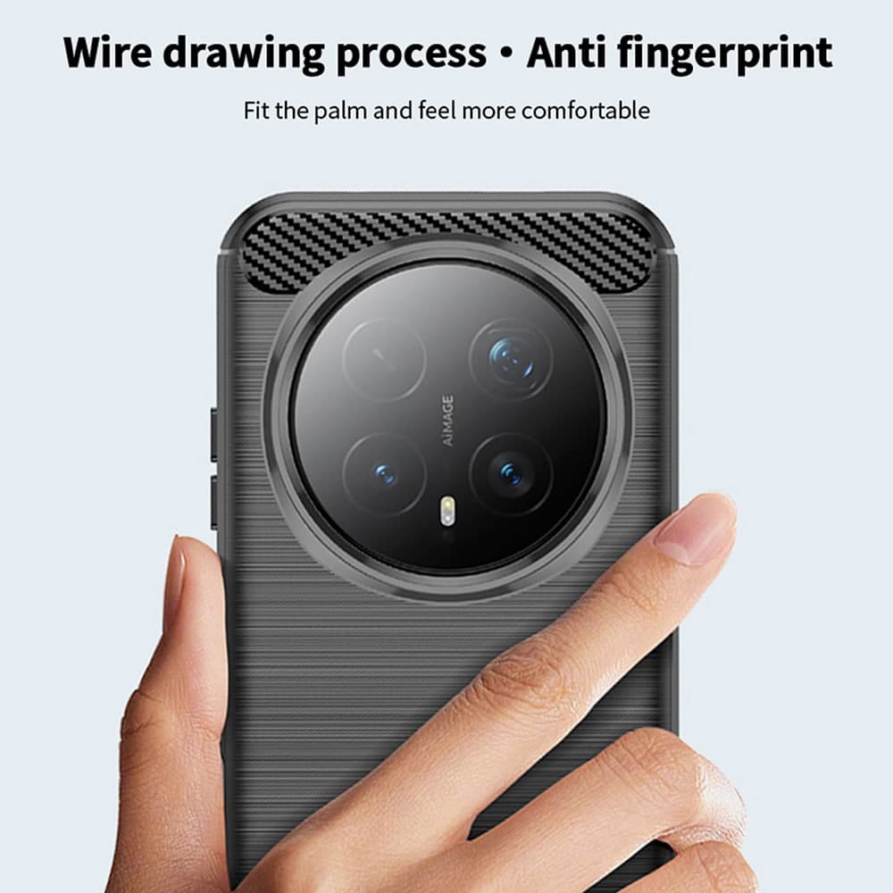 Techsuit Carbon Silicone - θήκη για Honor Magic8 Pro - Μαύρο 4