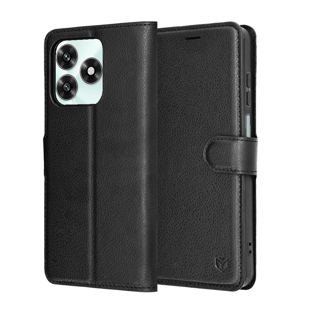 Techsuit Leather Folio - θήκη για Honor X5c Plus - Μαύρο