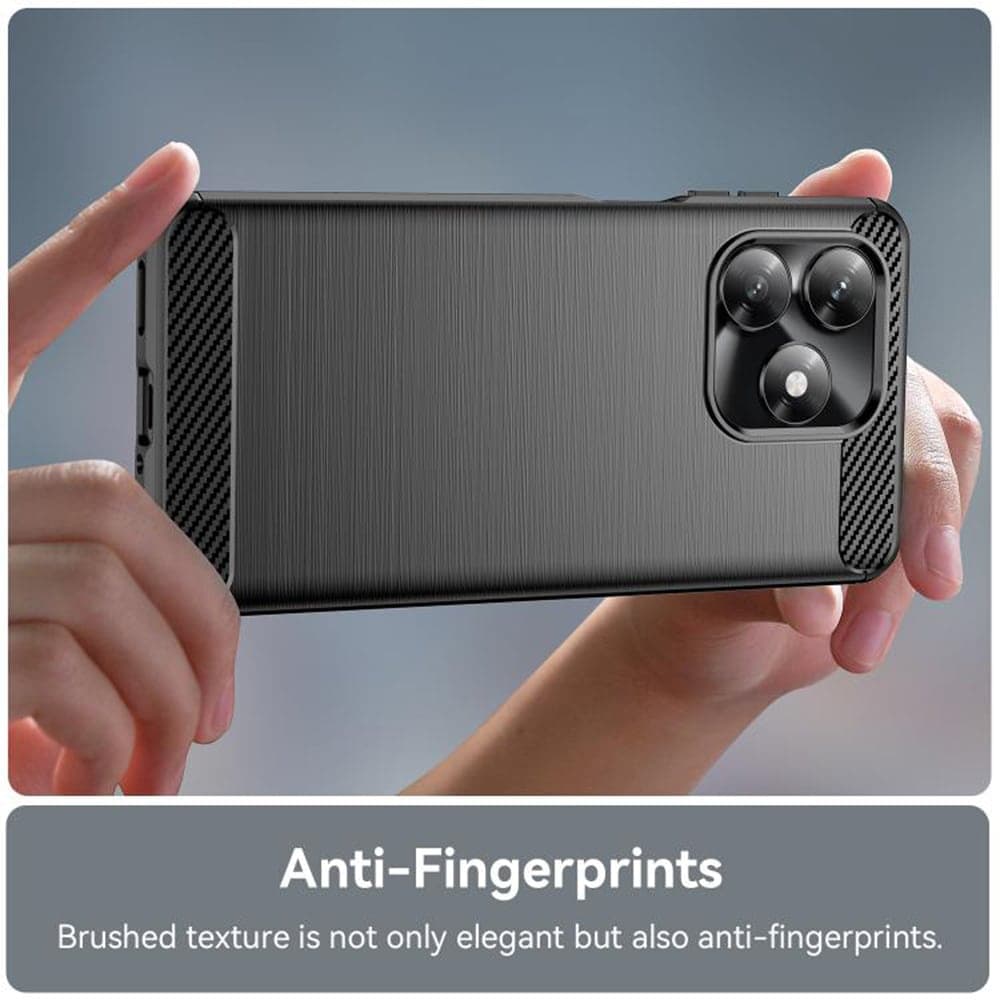 Techsuit Carbon Silicone - θήκη για Honor X5c Plus - Μαύρο 3