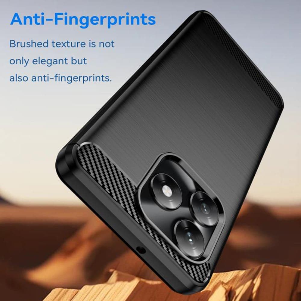 Techsuit Carbon Silicone - θήκη για Honor X5c Plus - Μαύρο 5