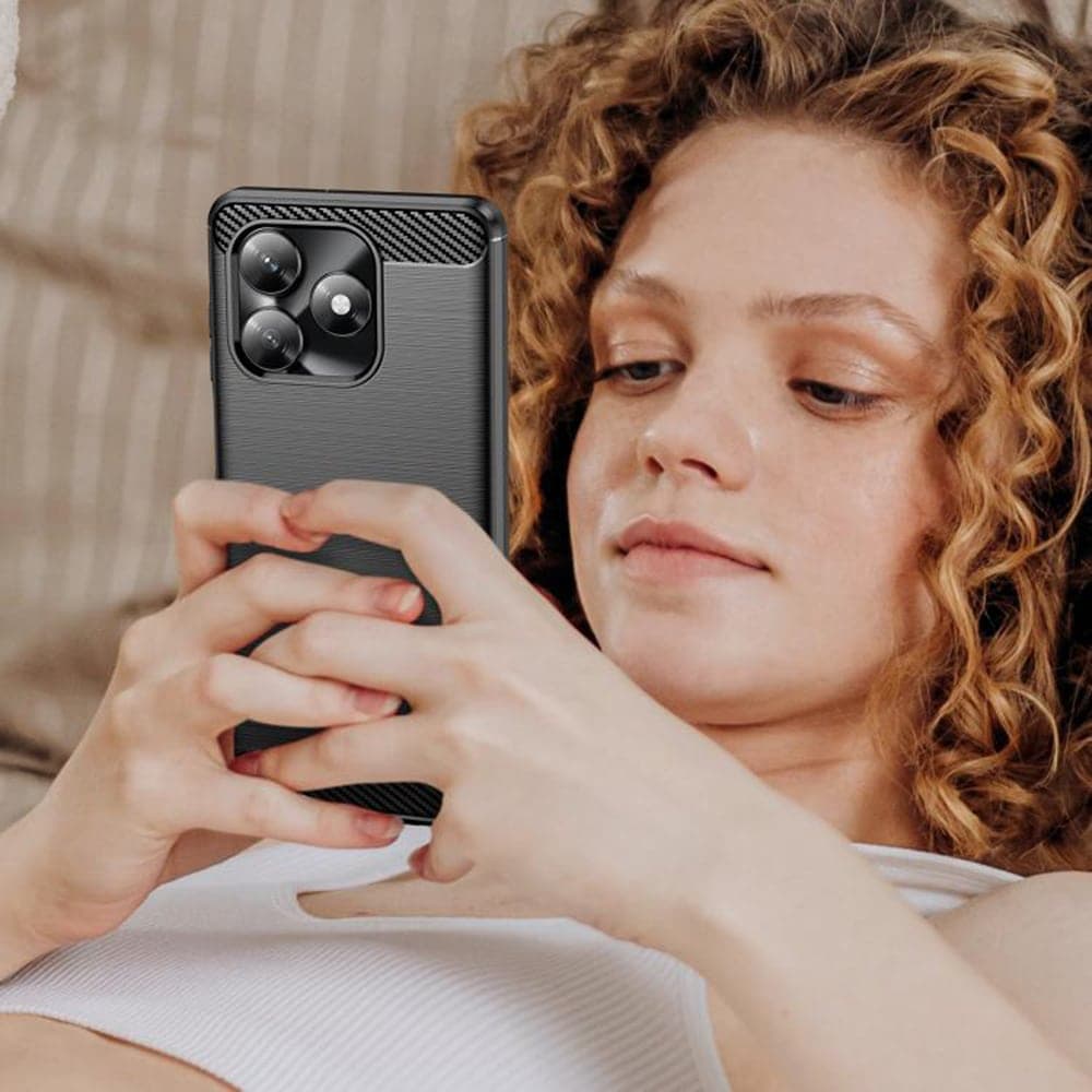Techsuit Carbon Silicone - θήκη για Honor X5c Plus - Μαύρο 6