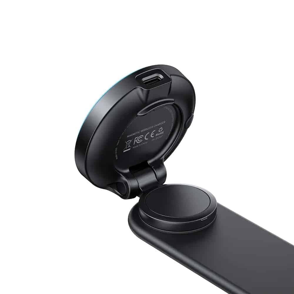 Mcdodo - Car Holder With Wireless Charging (ch-6290) - For Dashboard, 15w, Bendable Design - Black 5