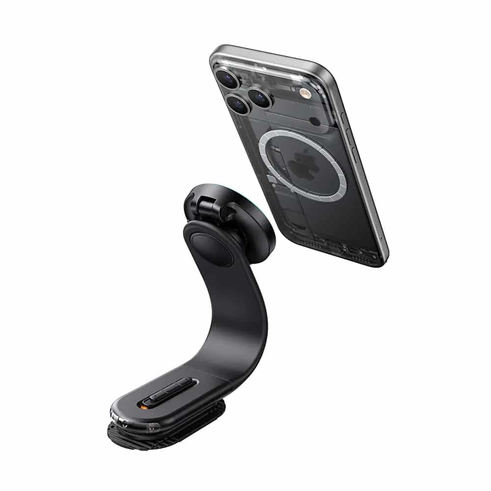 Mcdodo - Car Holder With Wireless Charging (ch-6290) - For Dashboard, 15w, Bendable Design - Black 3